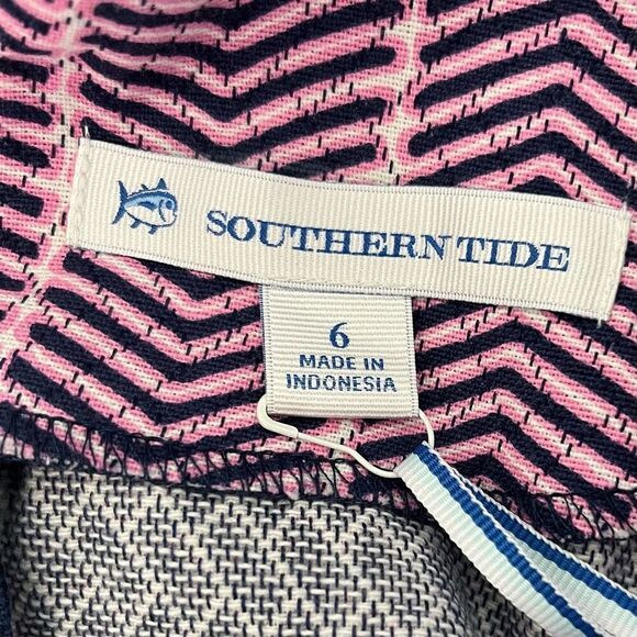 Southern Tide Blue Pink Striped Audrey Dress Size 6 NWT - Picture 6 of 7